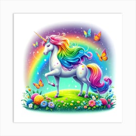 Unicorn Rainbow 1 Art Print