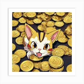 Pokemon Gold Coins Art Print