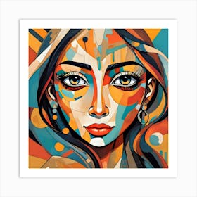 Abstract Expressionism Of A Woman Art Print