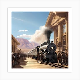 Train Station Art Print