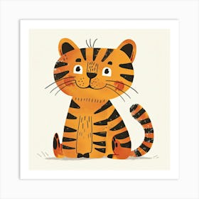 Charming Illustration Tiger 3 Art Print