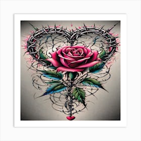 Heart Tattoo Designs 2 Art Print
