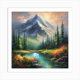 Mountain Scene Art Print