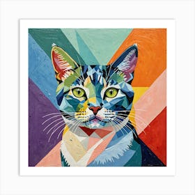 Colorful Cat Art Print