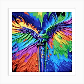 Rainbow Phoenix Art Print