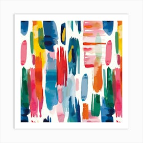 Watercolor Brushstrokes Art Print