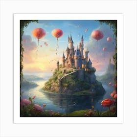 Fairytale Castle art print Art Print