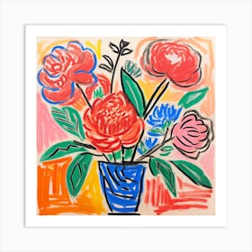 Flowers In A Vase Art Art Print