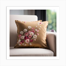 Roses On A Pillow Art Print