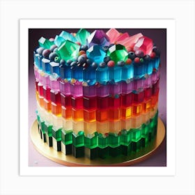 Rainbow Cake 2 Art Print