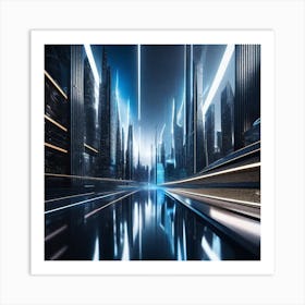 Futuristic City 174 Art Print