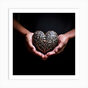 Heart In Hands Art Print