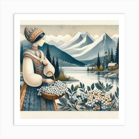 Scandinavian Art, Landscape 6 Art Print