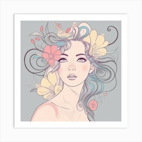 Flower Girl Wall Art Art Print