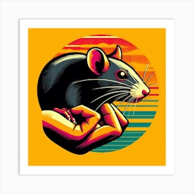 Rat In Hand Art Print