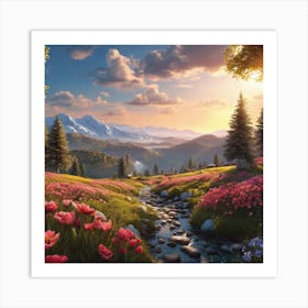 Landscape Painting 74 Art Print