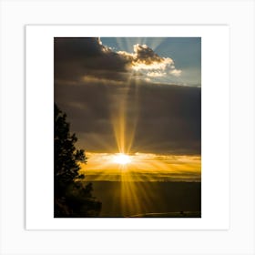 Sunset Over The Mountains Art Print