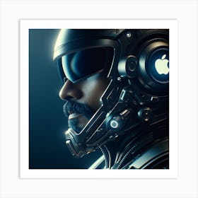 Portrait Of A Man In Space Art Print