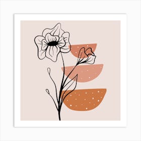 Flower Illustration boho art Art Print