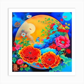 Chinese Flower Painting Art Print