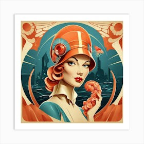 Edwardian Woman Art Print