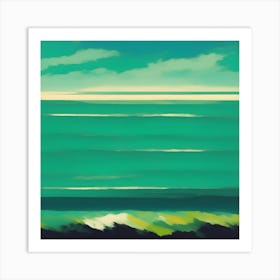 'Seascape' Abstract 1 Art Print