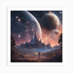 Space Landscape 1 Art Print