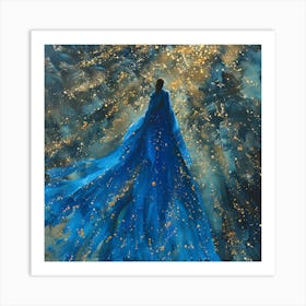 Girl In Blue Art Print