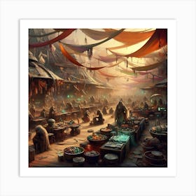 Market Scene 1 Art Print