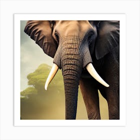 An Elephant In The Jungle Art Print