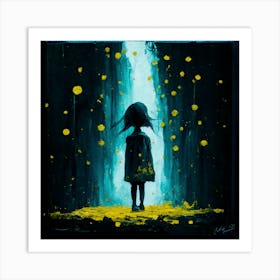 Girl In The Forest 2 Art Print