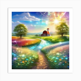 Sunny Day In The Countryside Art Print