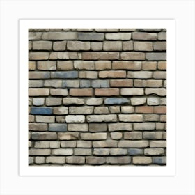 Distressed Brick Tile 18 Art Print