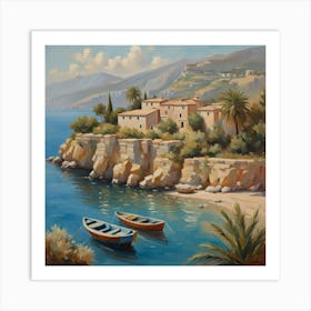 Boats On The Beach 1 Art Print