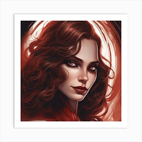 Red Lady Art Print