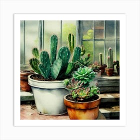 Cacti And Succulents 7 Art Print