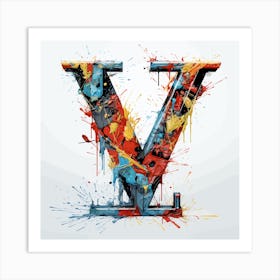 Letter V 1 Art Print