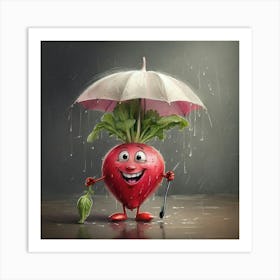 Radish In The Rain 1 Art Print