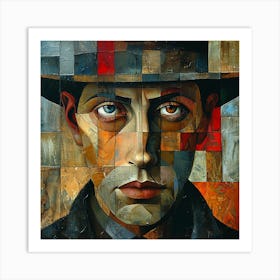 Portrait Of A Man In A Hat Art Print