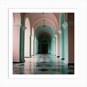 Hallway Stock Videos & Royalty-Free Footage 13 Art Print