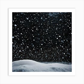 Snow Falling On The Ground Art Print