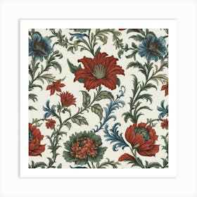 Floral Wallpaper 5 Art Print