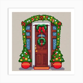 Christmas Door 30 Art Print