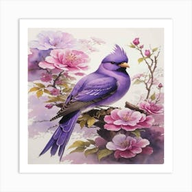 Purple Bird Art Print