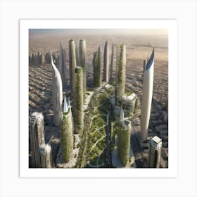 Futuristic Cityscape 72 Art Print