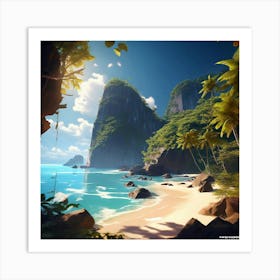 Anse Source Dagent Art Print