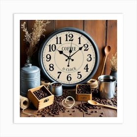 Coffee Clock 2 Art Print