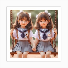 Two Sailor Dolls Art Print