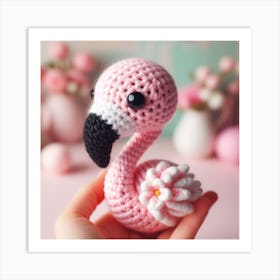 Amigurumi, Flamingo 1 Art Print