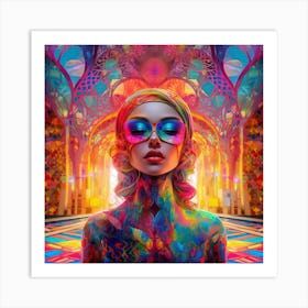 Psychedelic Woman Art Print